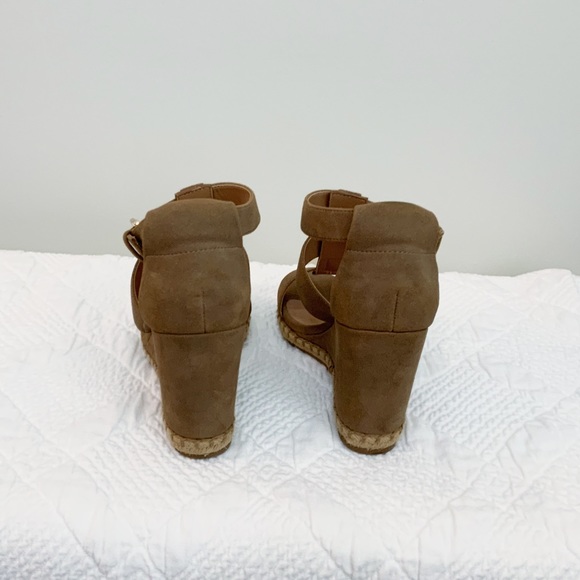 Merona Women’s Size 8 Dark Tan/Brown Wedge Strappy Sandal - Picture 6 of 9